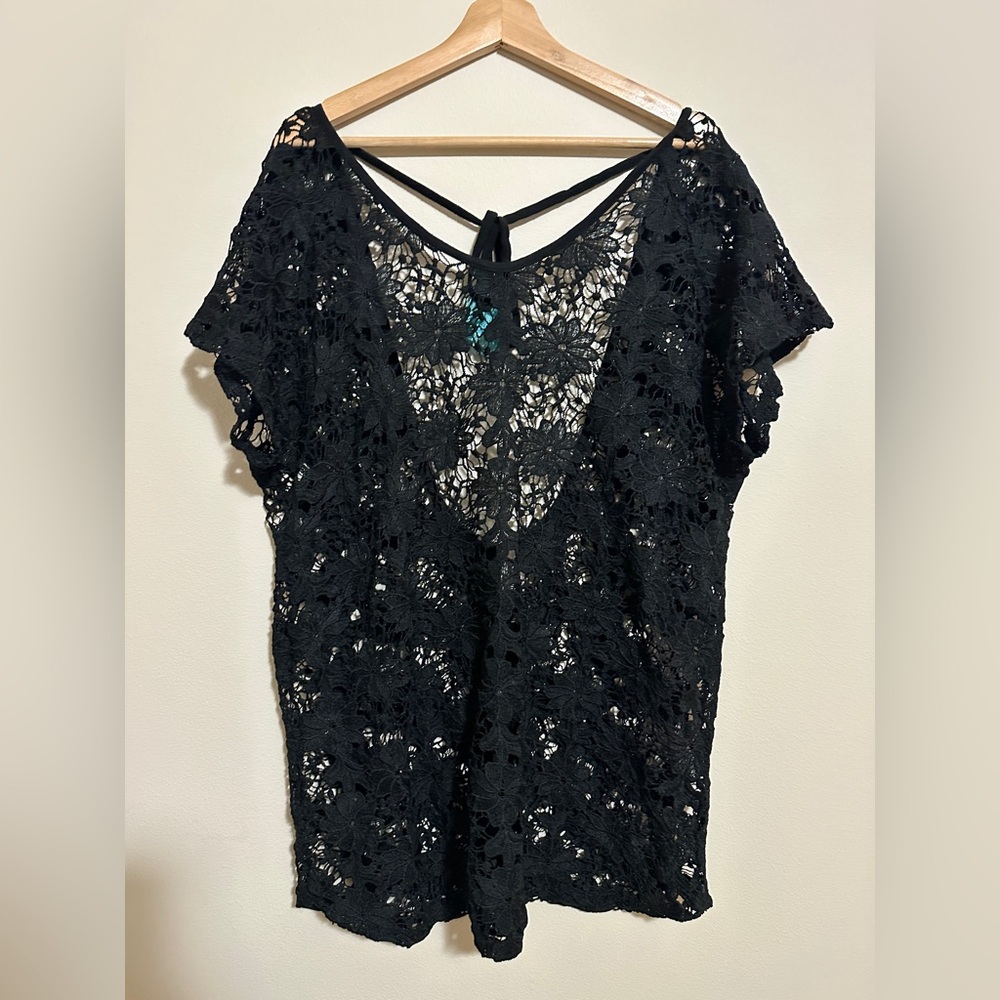 Xhilaration Vintage Lace Floral Swim Cover - Picture 5 of 7